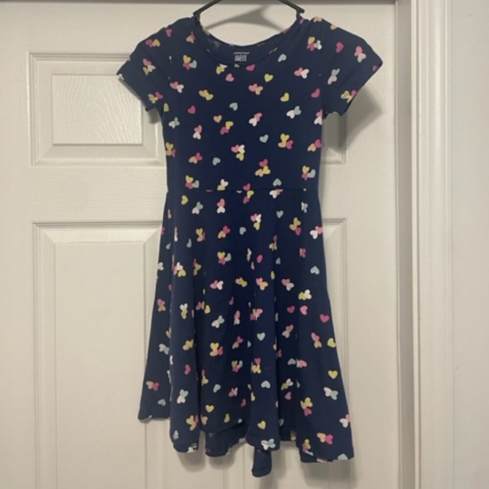 Jumping Beans Navy Blue Heart Dress Size 8